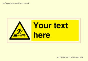 Custom Warning falling into water when stepping on or off a floating surface